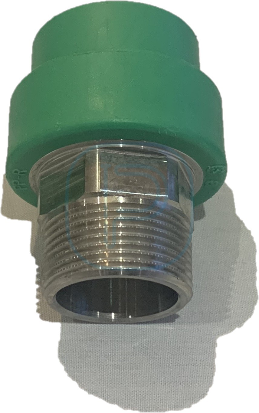 Raccord droit 6 pans Fusiotherm 40 x 1"1/4M Inox 921318